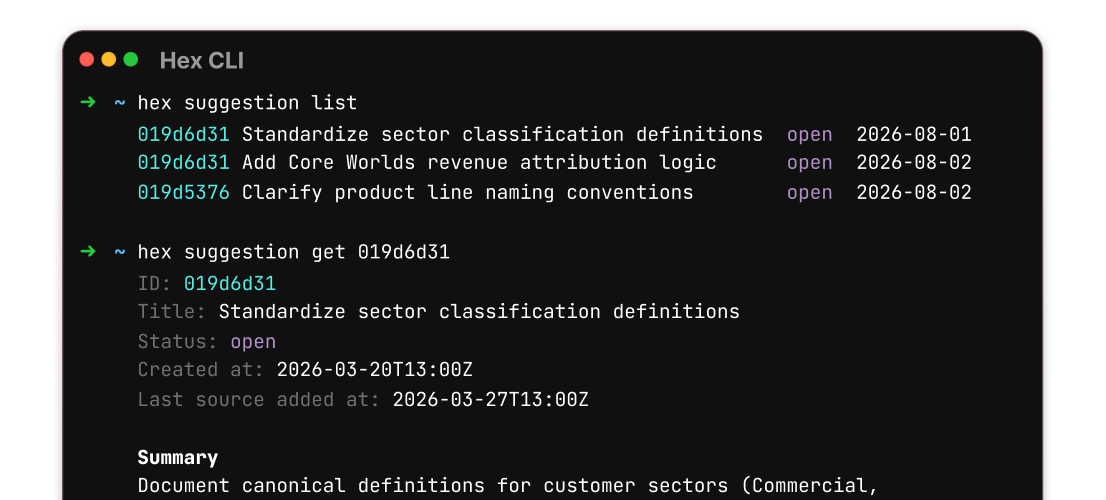 Manage context from the terminal