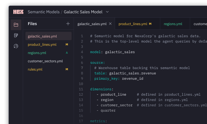 Build semantic models from where you're working